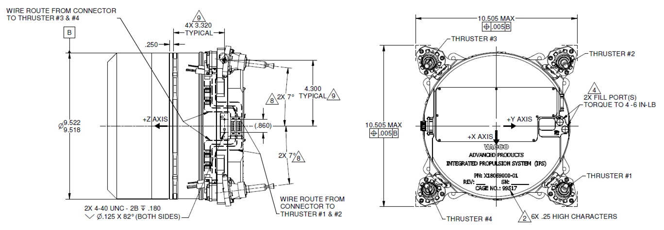 X18069000-01 envelope drawing